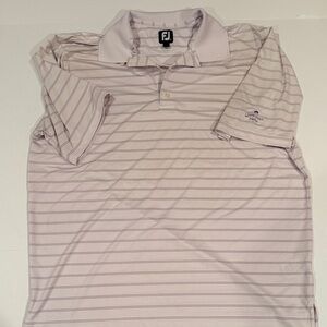FootJoy Lavender Striped Golf Polo Shirt Size XXL